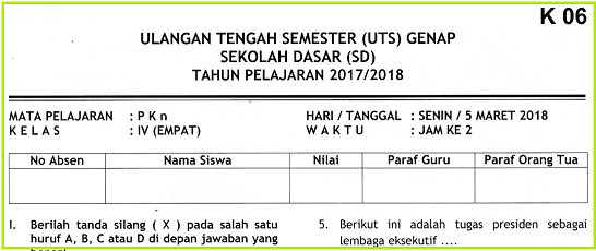 Contoh Soal Hots Pkn Sd Kelas 4 Jawabanku Id