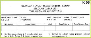 MI terbaru lengkap kunci balasan menurut kisi Soal UTS 2 PKn Kelas 4 SD/MI Terbaru Lengkap Kunci Jawaban