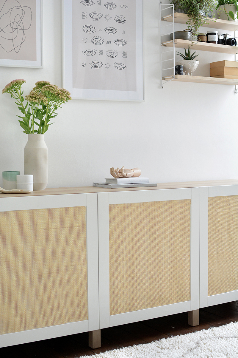 Diy Cane Sideboard Ikea Hack Burkatron