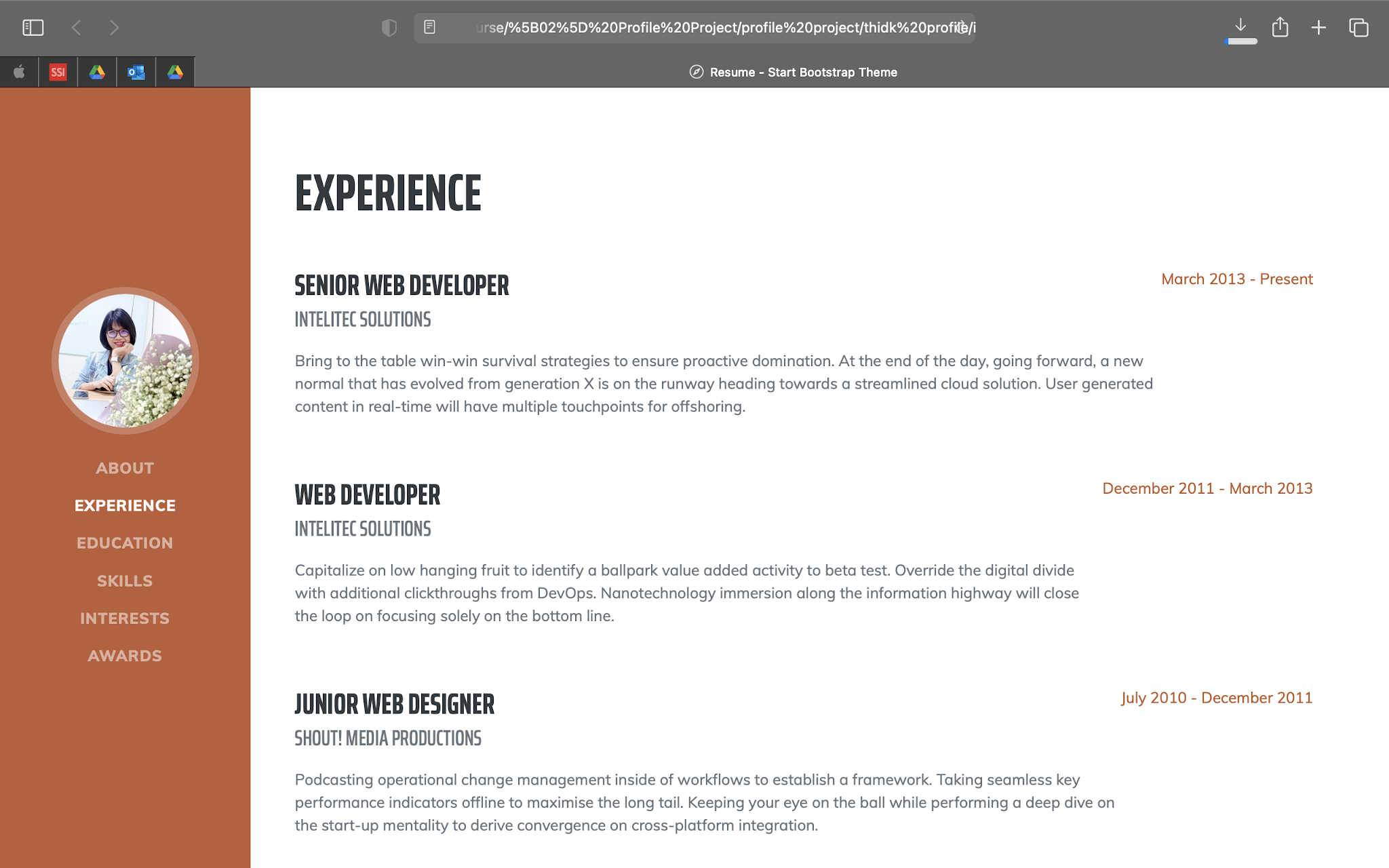 Tự Tạo Website Profile cá nhân