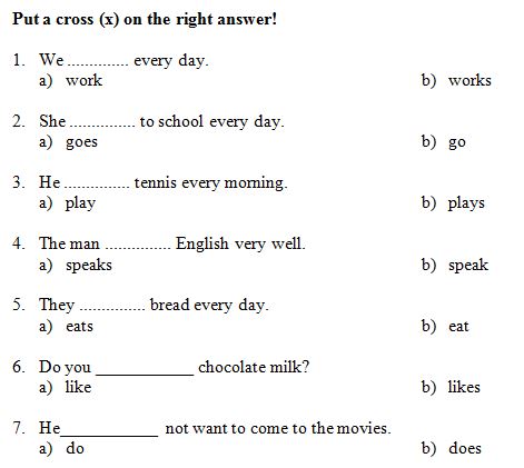Soal bahasa inggris kelas 5 simple present tense