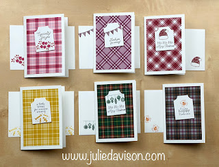 Stampin' Up! Plaid Tidings Notecard Gift Set + VIDEO~ August-December 2020 Mini Catalog ~ www.juliedavison.com #stampinup #simplestamping