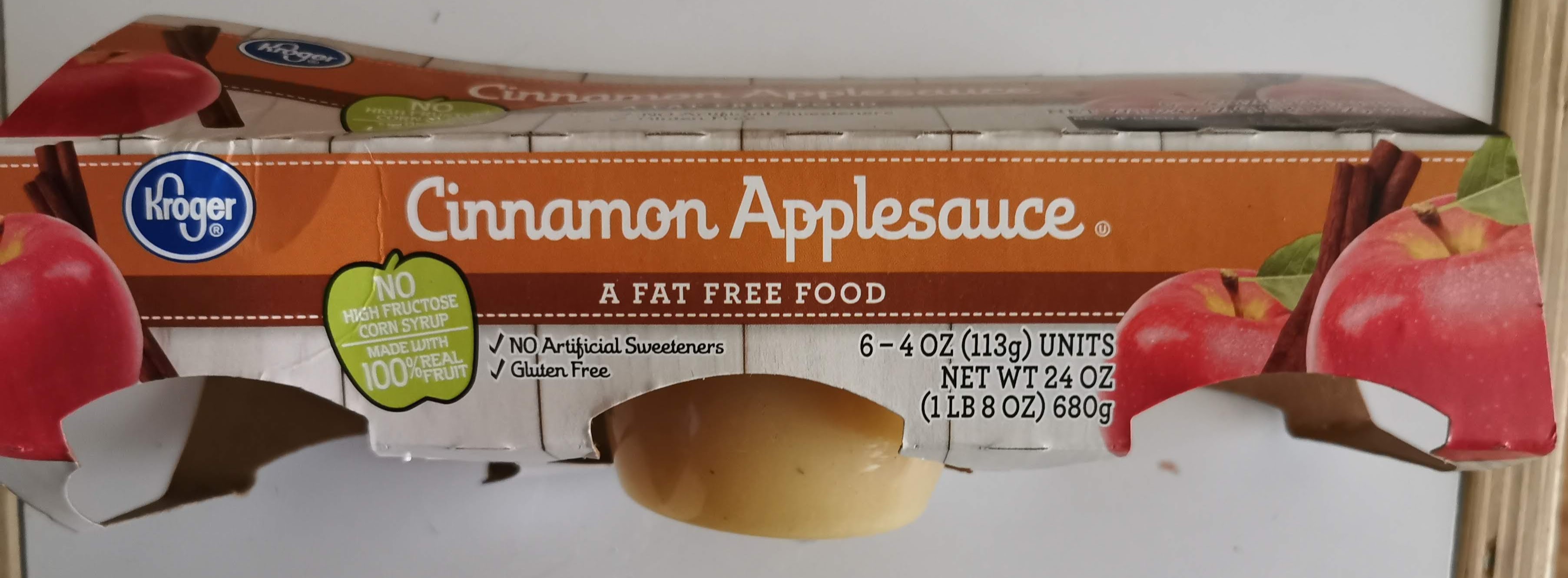 Kroger Cinnamon Applesauce (Individual Cups) (Kroger)