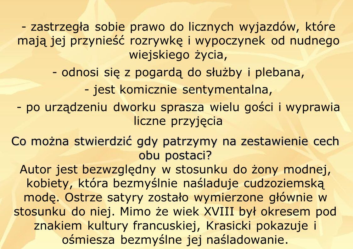 Co Ośmiesza I Krytykuje Utwór żona Modna Kulturalni(e) nakręceni: TEMAT: Kobieta współczesna a żona modna