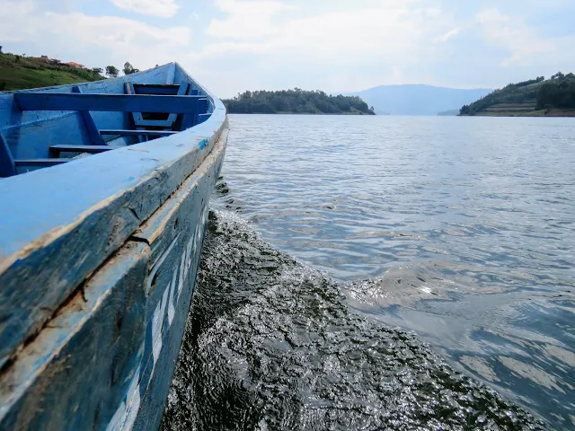 Boat cruise on Lake Bunyonyi in Uganda