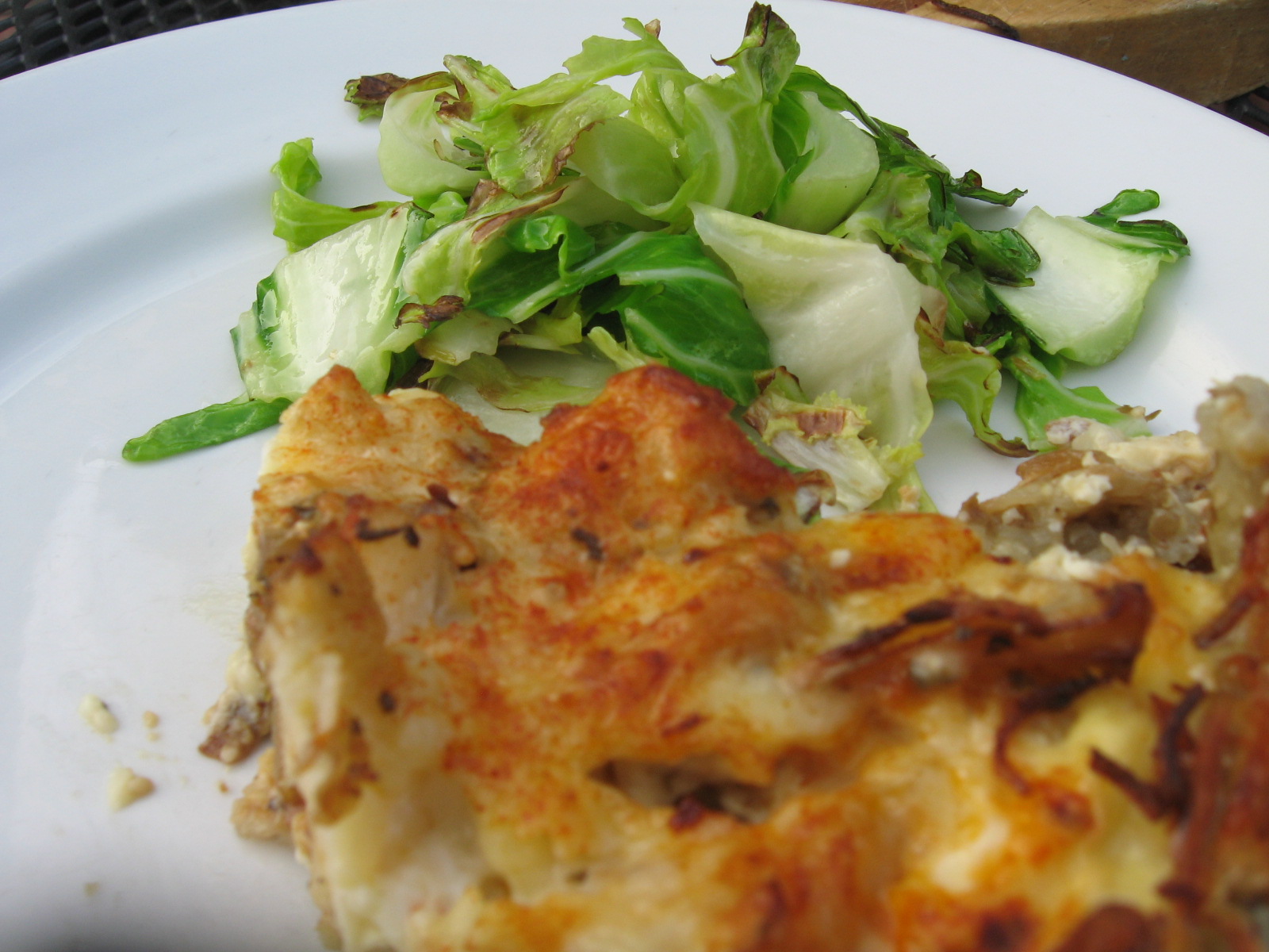 Kate's blog (Reading & Eating) Dinner, 8/5/16 Cauliflower Cheese Pie