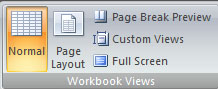 MS Excel Different view of worksheets