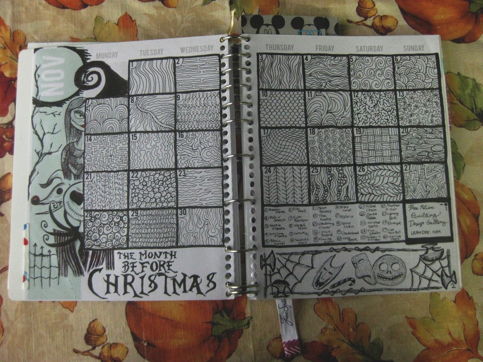 Tweety Loves Quilting Bullet Journal November review (Quilter's Planner)