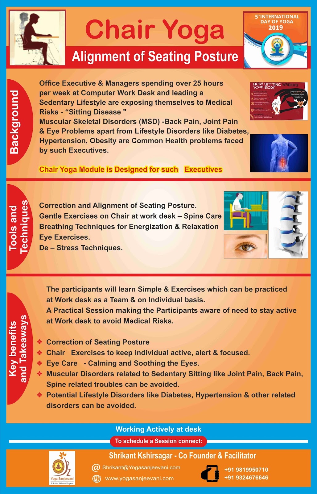 Chair Yoga Align Posture At Work Desk Shrikant Kshirsagar