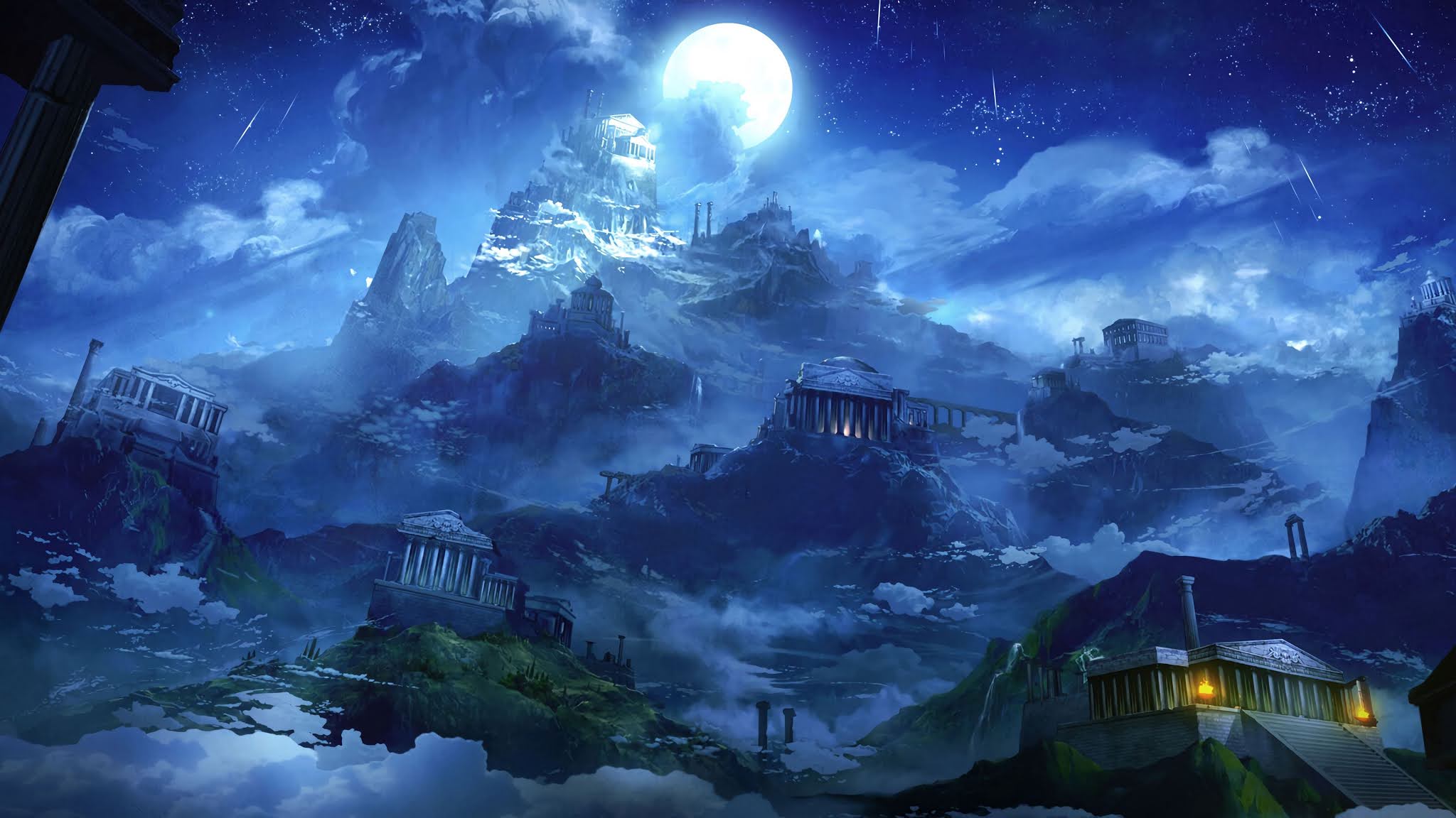 Wallpaper Fantasy Art Full Moon In Night Sky | Images and Photos finder