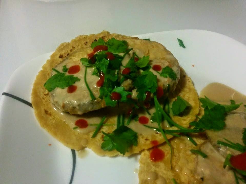 Smoke Salt and Fire Deep fried eggplant in tahini sauce