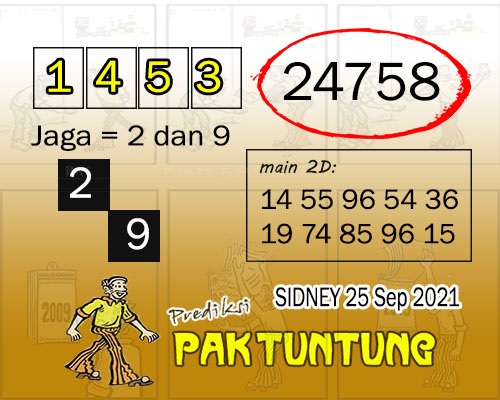 Syair Togel Sydney 25 September 2021 Paitolengkap
