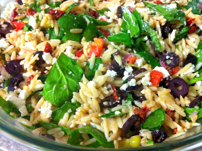 Ever Ready Greek Orzo Spinach Salad