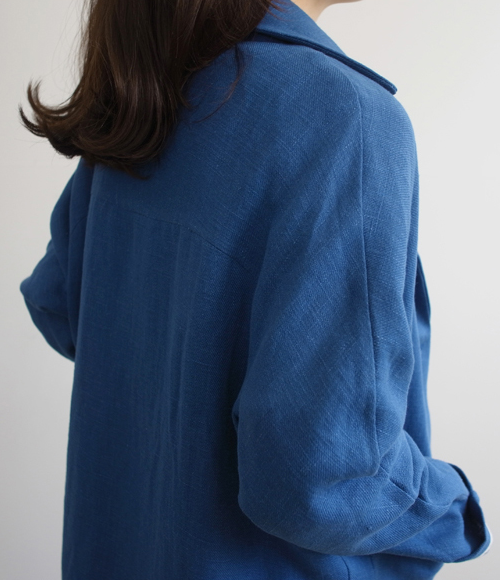[Holicholic] Notched Lapel Linen Jacket | KSTYLICK - Latest Korean