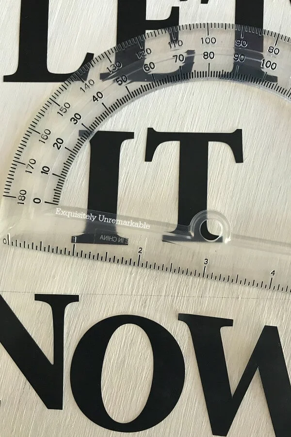 Spacing Letters For A Sign with a ruler