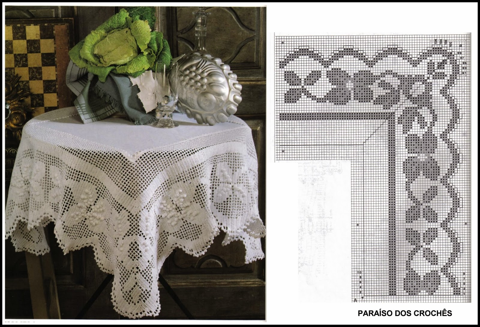 вязаные скатерти.