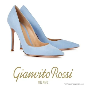 Crown Princess Mary wore Gianvito Rossi Ric Blue Suede Pumps
