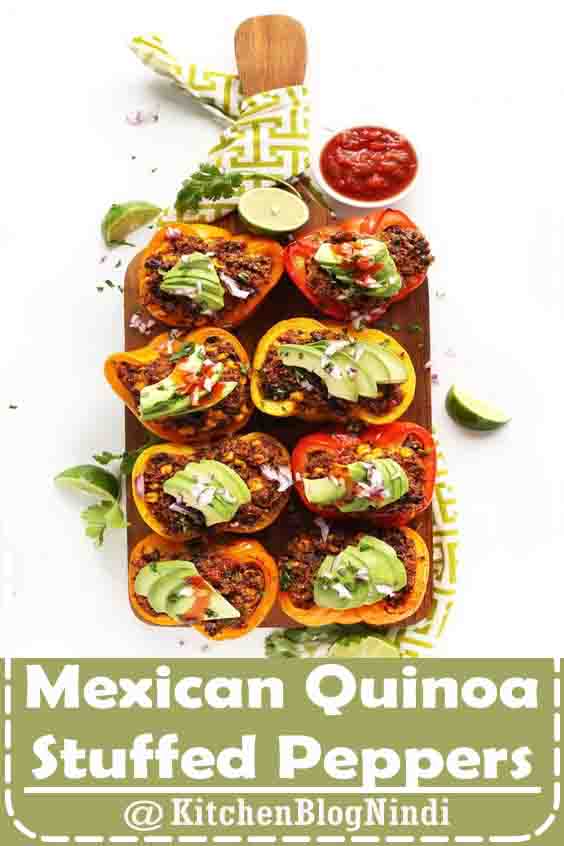 4.9★★★★★ | Amazing Mexican-inspired quinoa stuffed peppers made with just 10 ingredients! Simple, flavorful, full of protein and fiber, and entirely vegan and gluten-free! #Mexican #Quinoa #StuffedPeppers #highprotein #vegan #recipes #lunch 4.9★★★★★ | Amazing Mexican-inspired quinoa stuffed peppers made with just 10 ingredients! Simple, flavorful, full of protein and fiber, and entirely vegan and gluten-free! #Mexican #Quinoa #StuffedPeppers #highprotein #vegan #recipes #lunch
