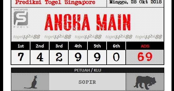 PREDIKSI SINGAPORE POOLS 28 OKTOBER 2018 Prediksi Togel Hari Ini