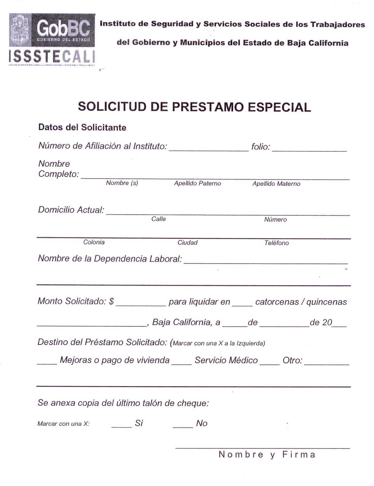Solicitud De Prestamo Personal