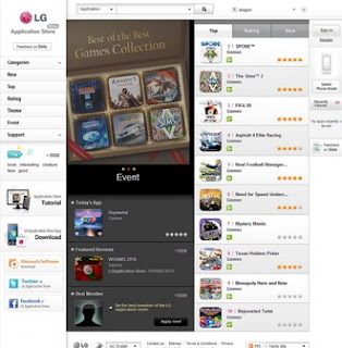 LG Application Store offers more than 3,000 apps