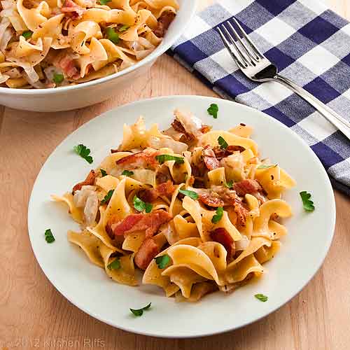 Hungarian Noodles and Cabbage with Bacon