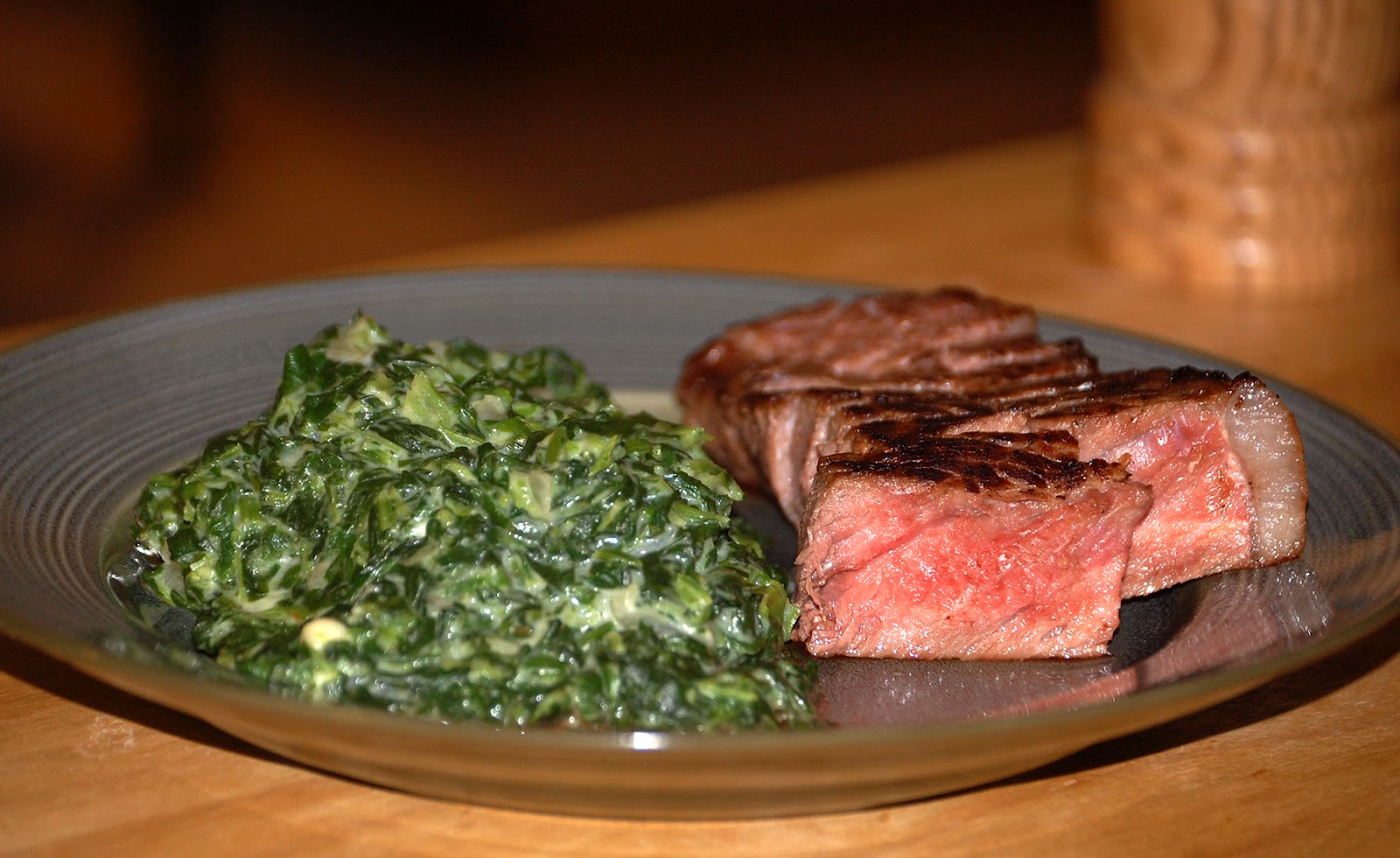 Steak with Parmesan Spinach — The Redhead Baker