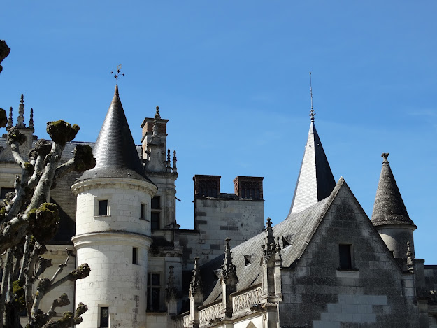 Chateau at Amboise view of towers and roofs