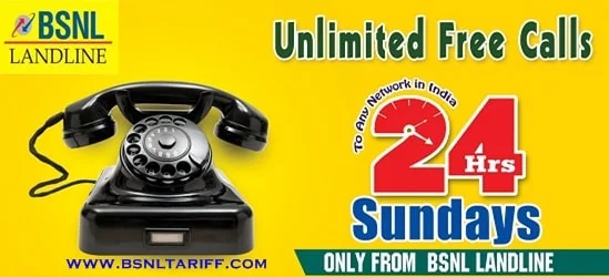 Unlimited free calls on all Sundays from Landline phone