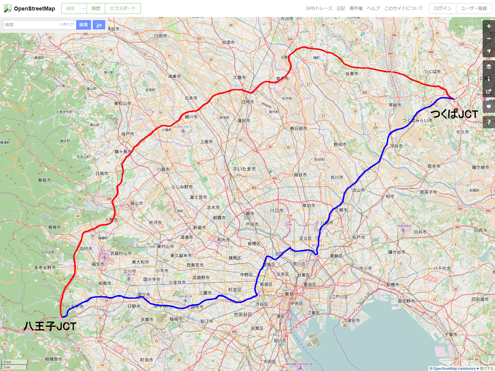 rcp193の道路についてのブログ(道路以外もあります) 中央道・八王子JCT～常磐道・つくばJCT 圏央道経由と