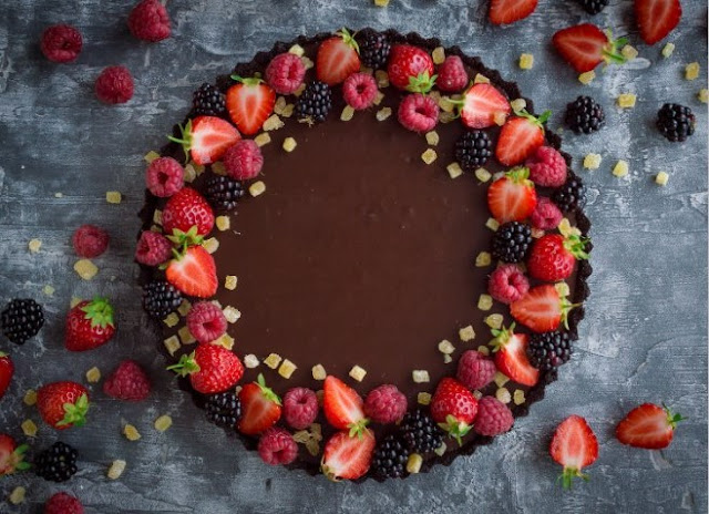 No-Bake Chocolate Tart #desserts #chocolate