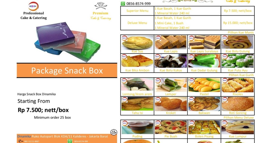 SNACK BOX JAKARTA Kue Online Jakarta Kue Basah Kering