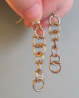 Biology sciart science jewelry double helix DNA earrings