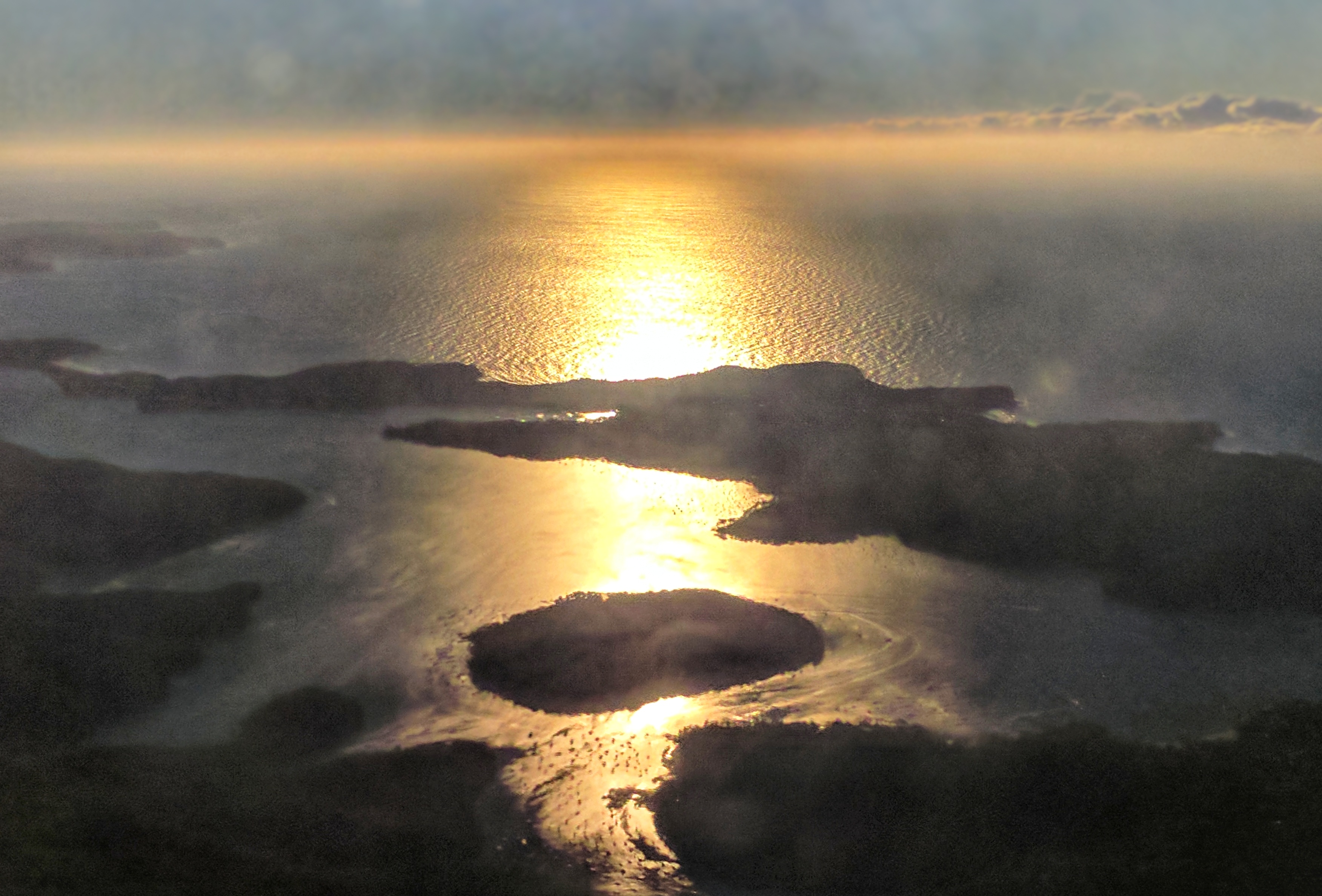 Dawn over Australia from the plane