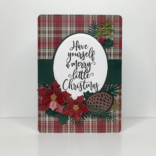 Stamp Set: Silent Night Custom Dies:  Pinecones & Pine Branches, Christmas Bells, Leaves & Branches, Ovals, Peaceful Poinsettias, Pierced Ovals, Pine Branches Paper Collection: Rustic Christmas