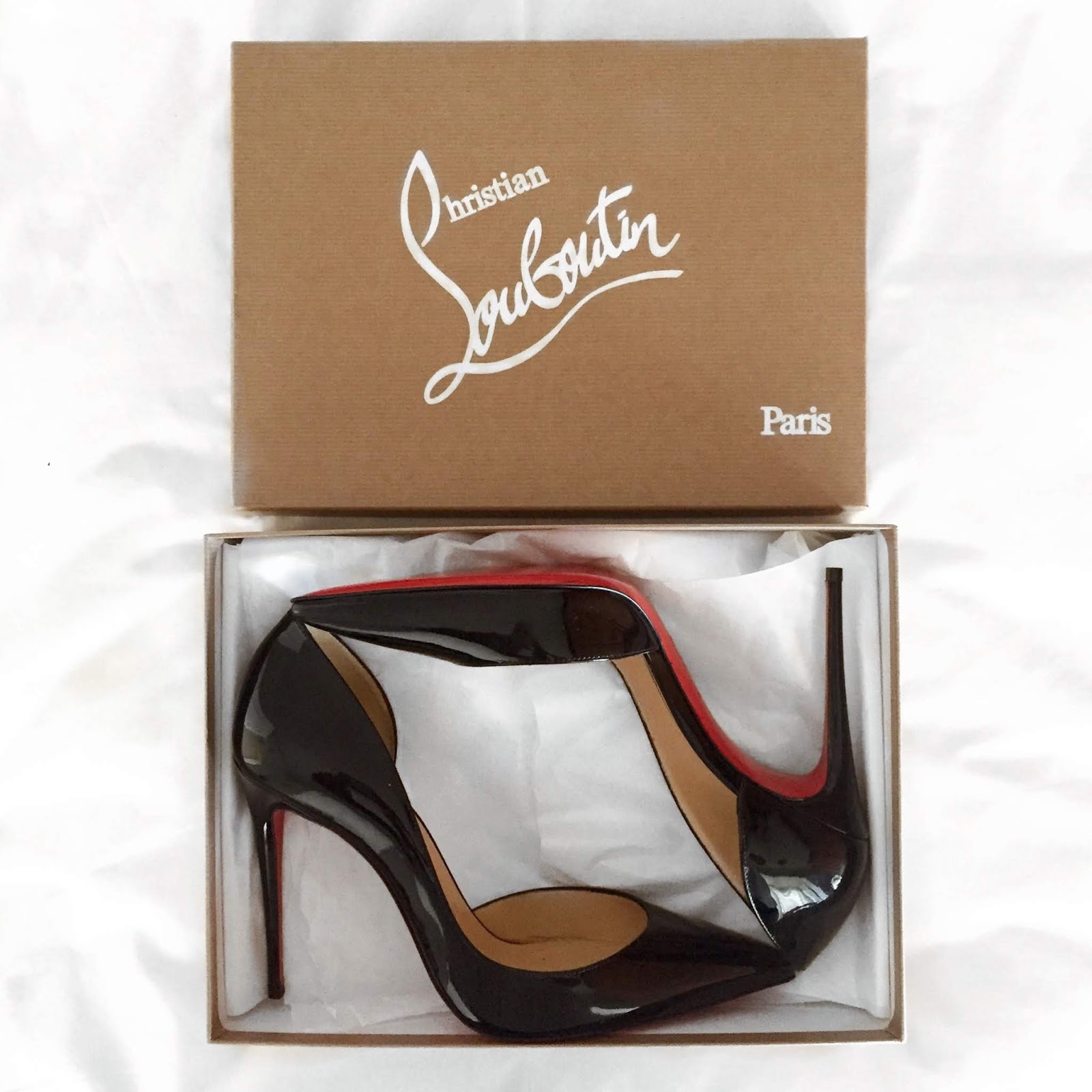 Christian Louboutin 'So Kate' Black Patent Leather 100mm Pumps