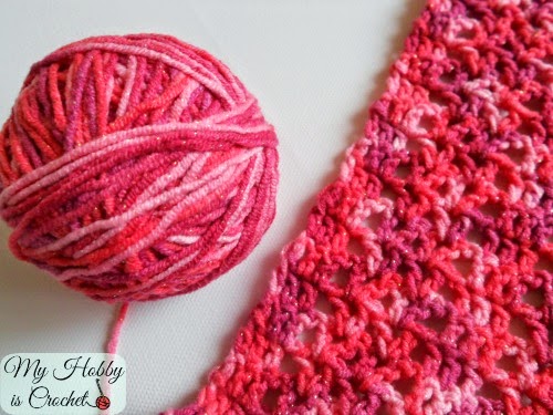 Lacy  Scarf - Free Crochet Pattern: Written Instructions and Crochet chart 