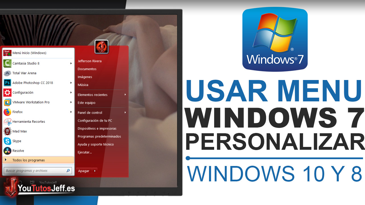 Como Poner el Menú de Inicio de Windows 7 en Windows 10 y 8 - Cambiar Menú de Inicio