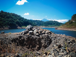 Soil And Ground Rocks Of Titab Ularan Dam Between The Hills On A Sunny Day In The Dry Season North Bali Indonesia