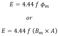 EMF Equation of Transformer - Turn & Transformation Ratio