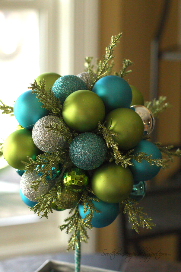 DIY ornament topiary