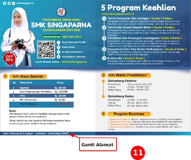 Free File : Download Contoh Desain Brosur Penerimaan Siswa baru SMK Gratis