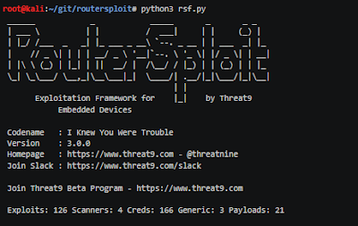 RouterSploit  - Tools Exploitation Framework For Embedded Devices