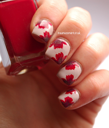 nail flower christmas