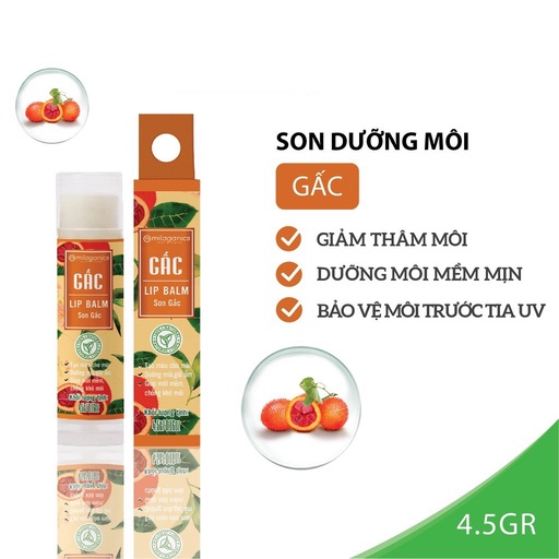 SON DƯỠNG MÔI DƯỠNG ẨM, GIẢM THÂM MÔI 4.5G - MILAGANICS SON DƯỠNG MÔI DƯỠNG ẨM, GIẢM THÂM MÔI 4.5G - MILAGANICS