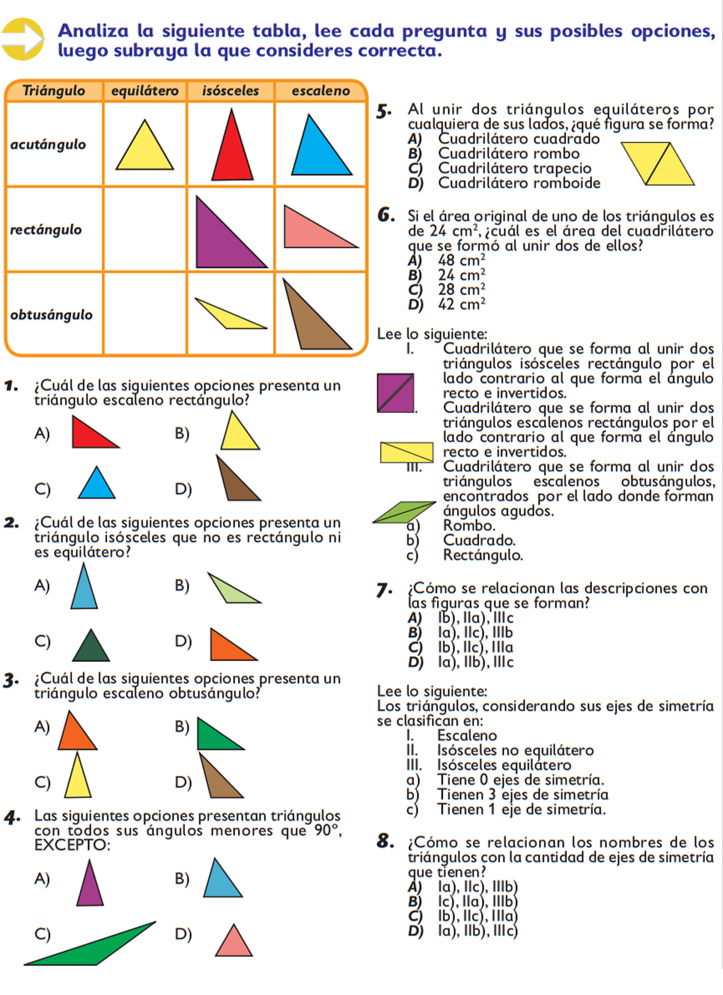 Clasificacion De Los Triangulos Grado Cuarto Geometri Vrogue Co