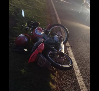 Nova Cantu: Motociclista fica gravemente ferido na saída para Roncador 