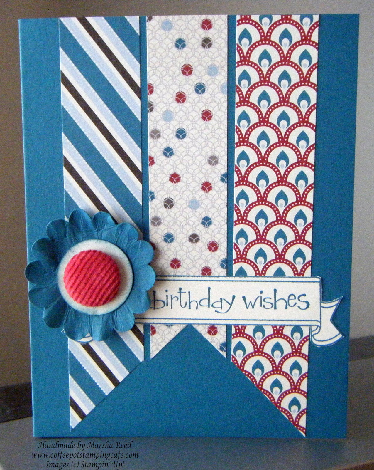 Coffee Pot Stamping Cafe Island Indigo Birthday Wishes