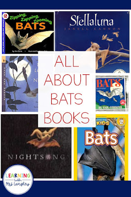 An all about bats unit in preschool, kindergarten, or 1st grade is even better when you include some of these books about bats. Students love learning about these nocturnal animals during the month of October. Make it a week long study or just a day of fun but be sure to include all of these great books! #bats #kindergartenscience #halloween