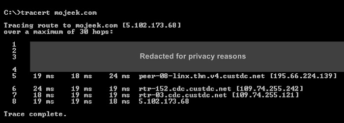 Mojeek Traceroute